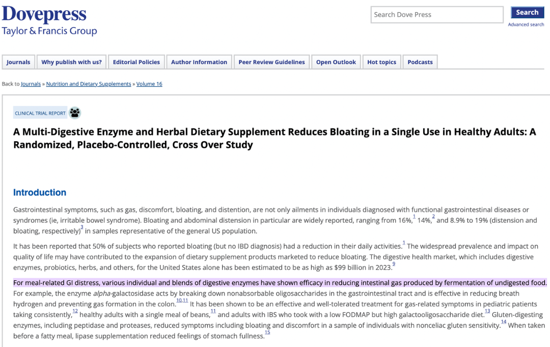 Digestive enzyme study